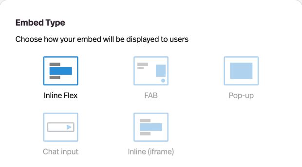 Five embed styles, one snippet