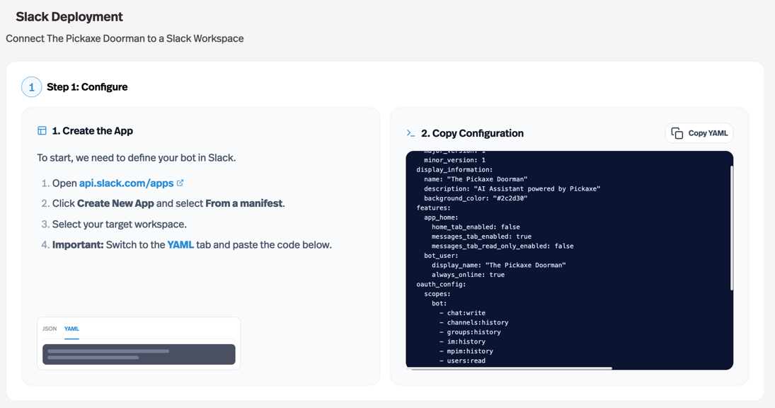Step 1: configure the bot
