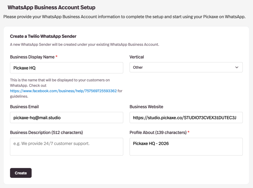 Connect WhatsApp in a few clicks