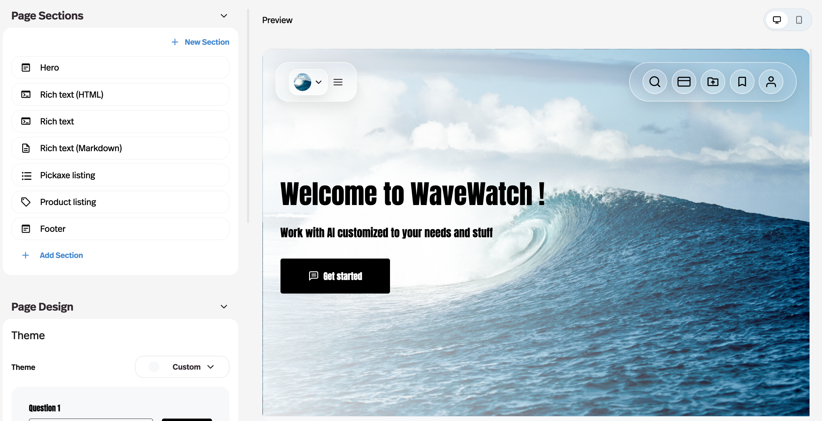 A page builder made for AI agents