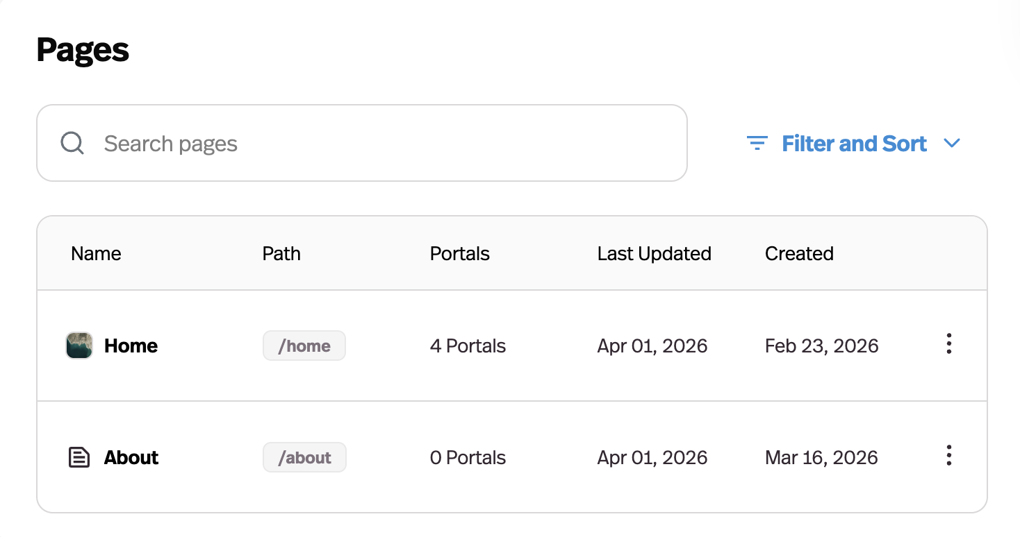 Manage every page from one place