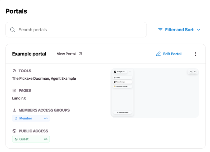 Duplicate a portal
