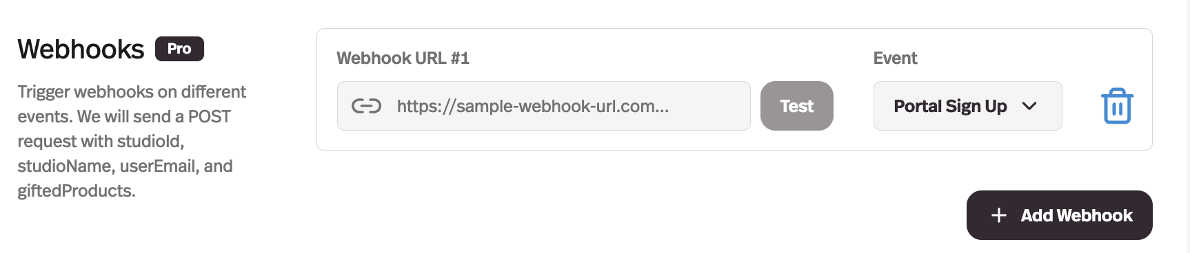 Deployment webhooks
