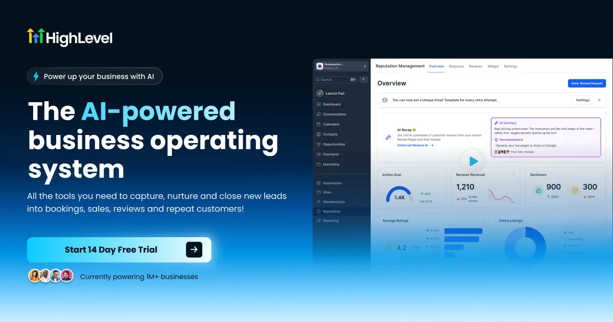 GoHighLevel white-label agency platform with AI features