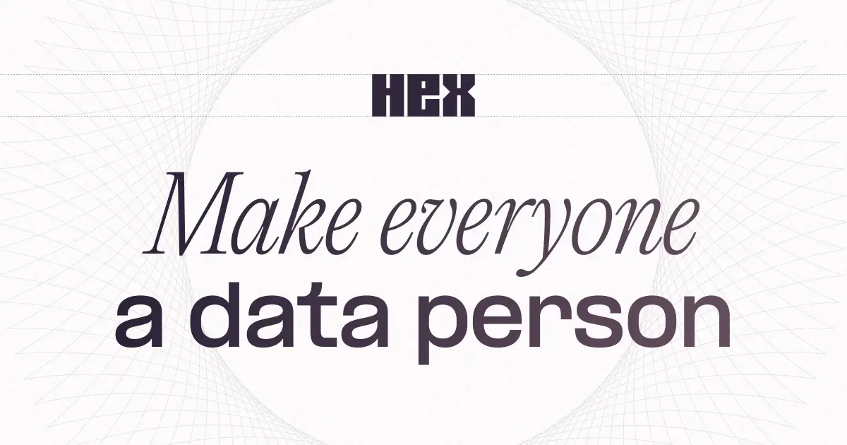 Hex official social preview for its analytics platform