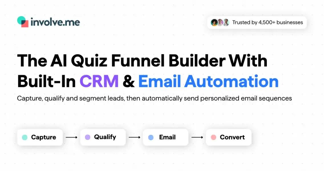 involve.me official preview of its quiz funnel and form platform