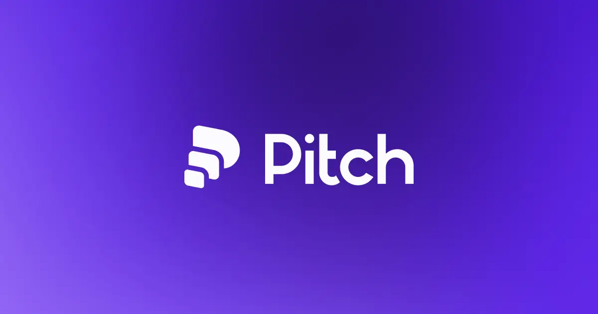 Pitch presentation workspace logo for collaborative AI sales decks