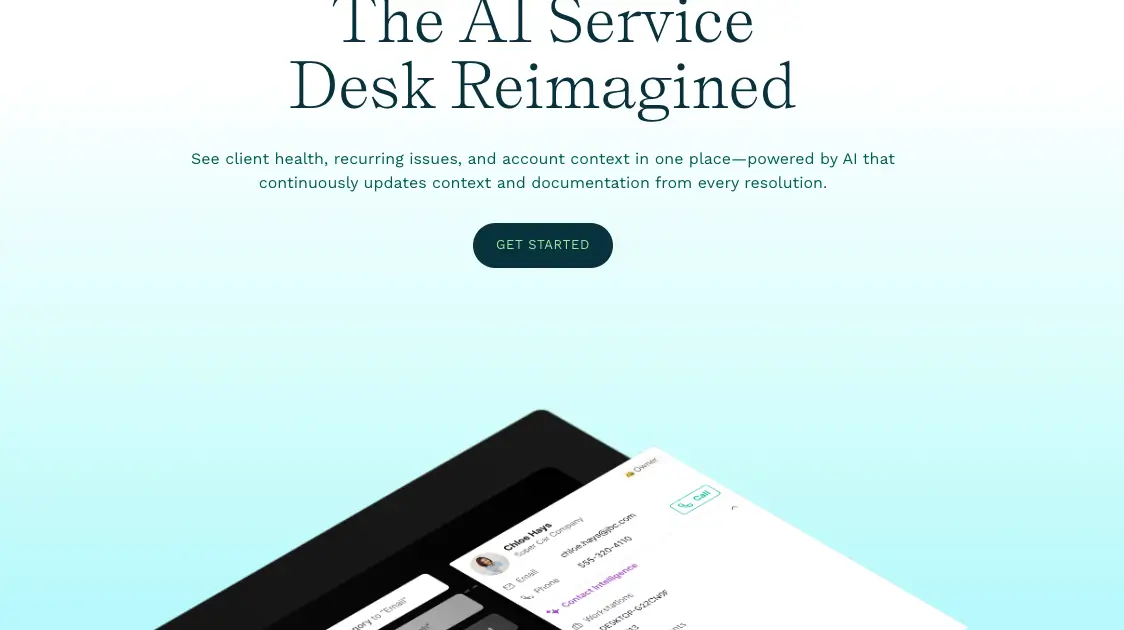 Thread AI service desk for MSPs handling ticket triage and chat-based support