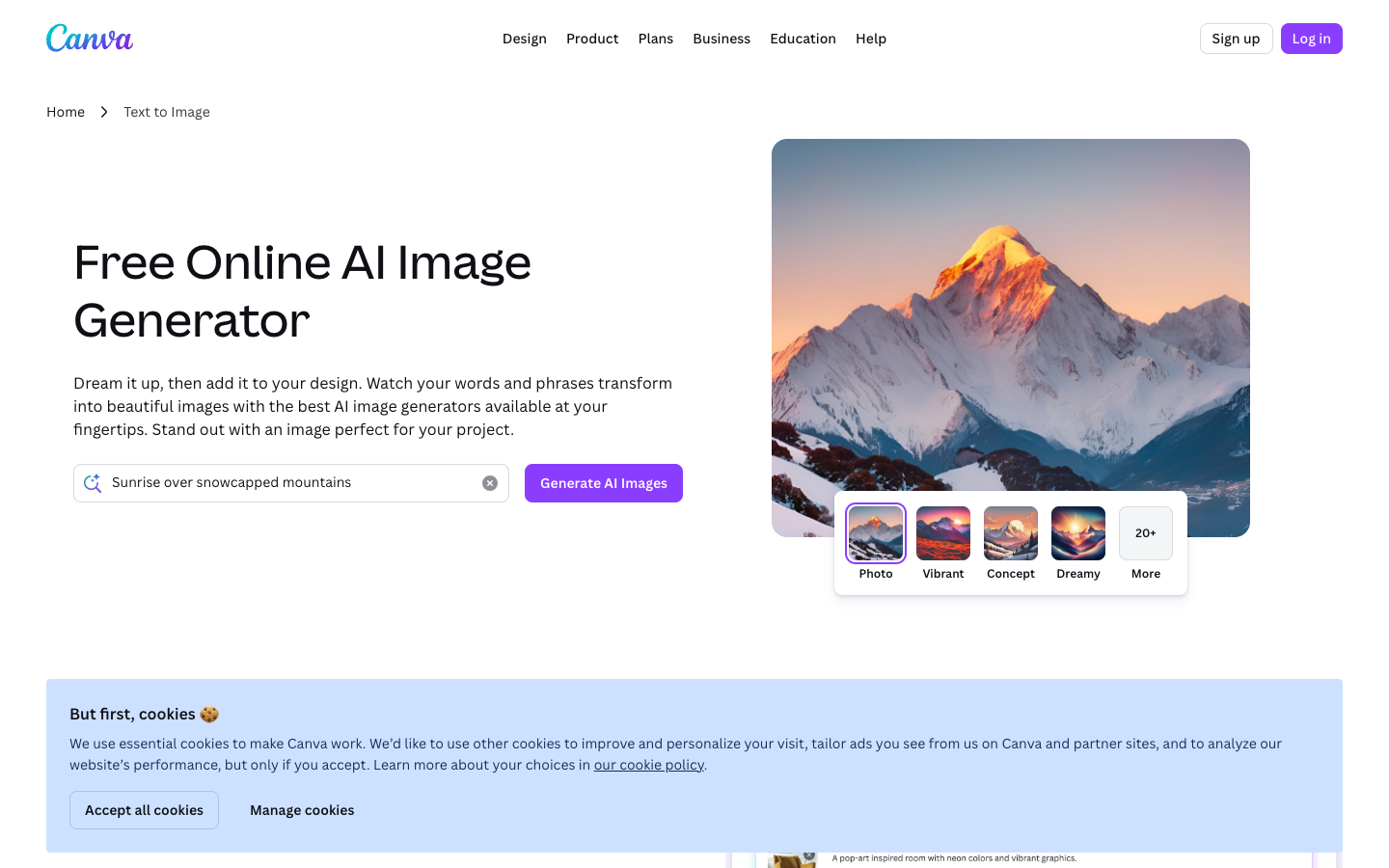 Canva AI design platform for real estate marketing materials
