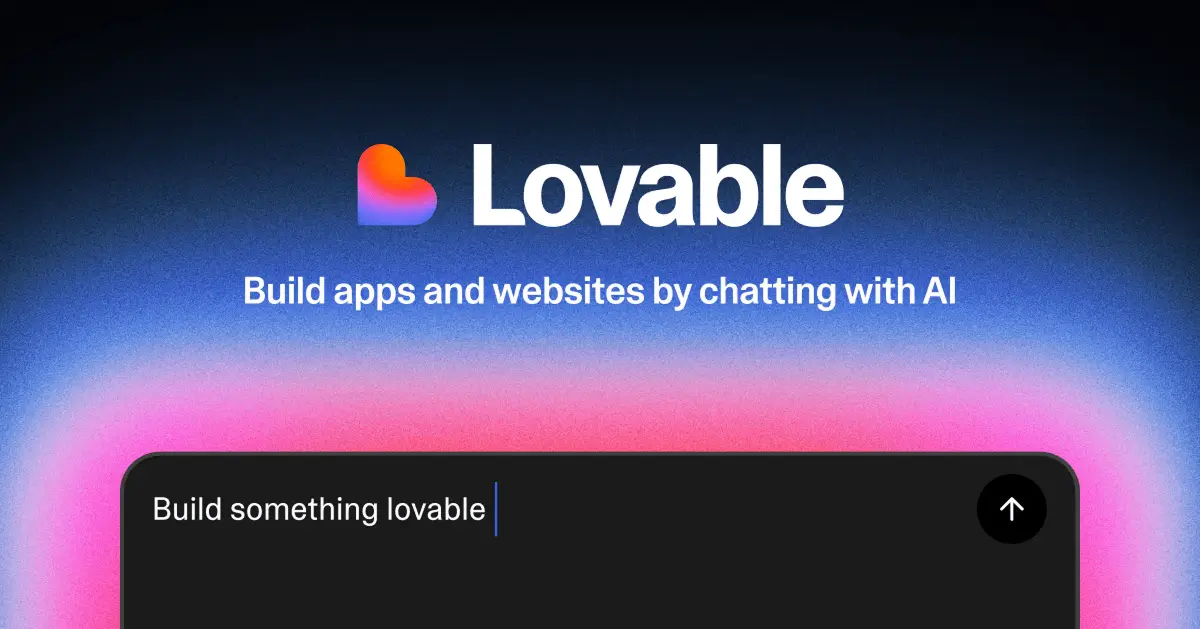 Lovable AI web app builder interface for generating full-stack apps from prompts