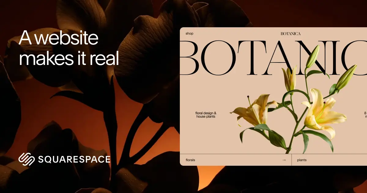 Squarespace official Blueprint AI website builder promotional image