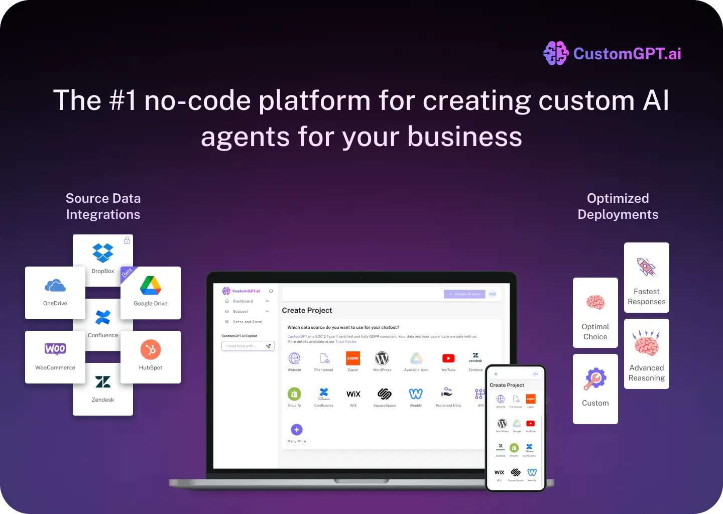 CustomGPT knowledge base AI agent builder platform