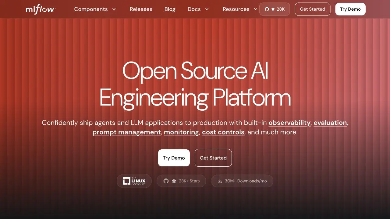 MLflow open-source platform for LLM evaluation tools and agent lifecycle tracking