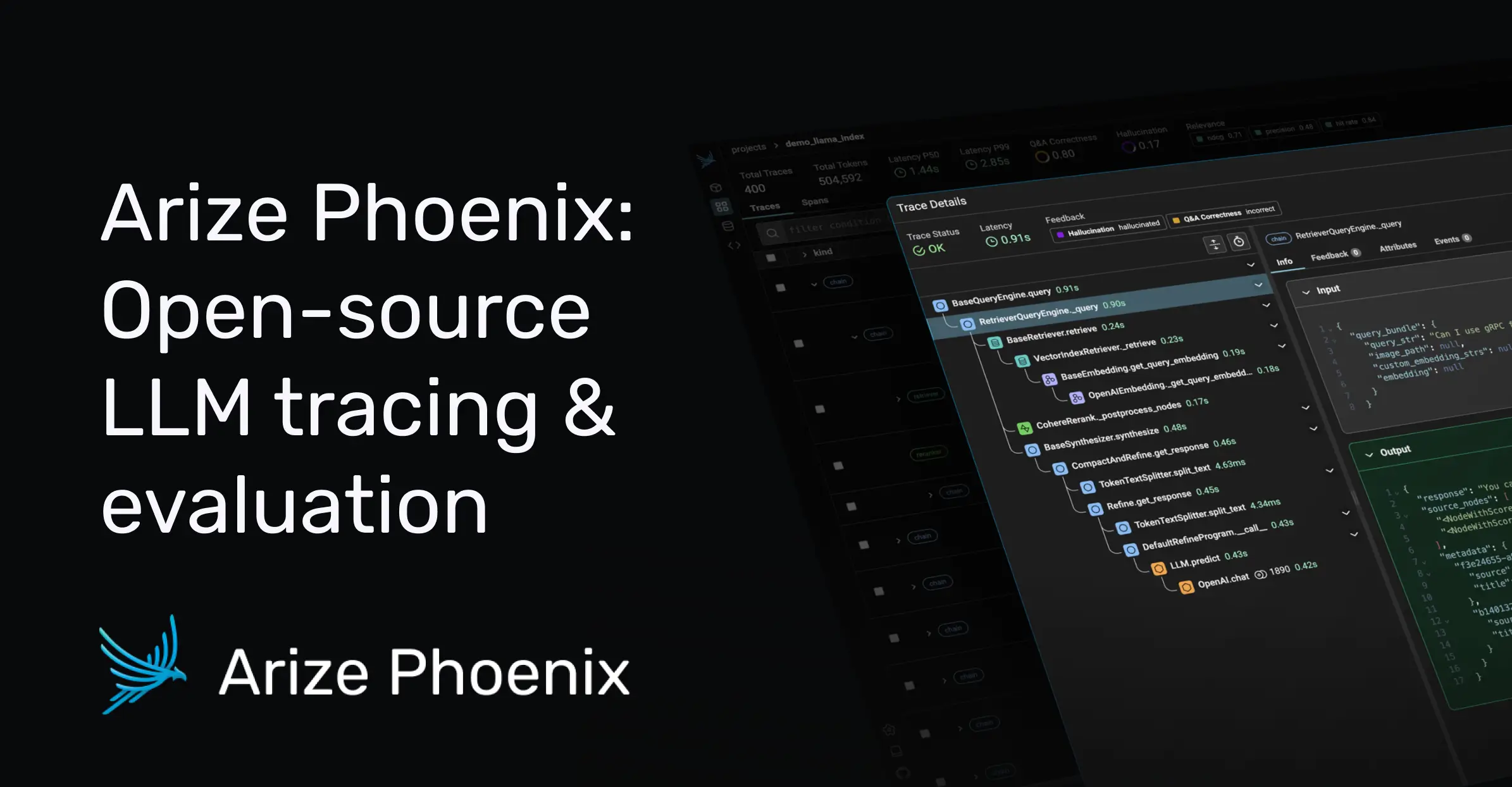 Arize Phoenix tracing and evaluation overview from its official site