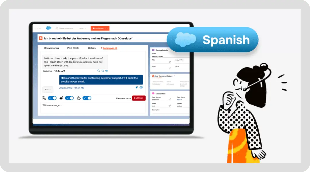 Language IO real-time customer support translation platform