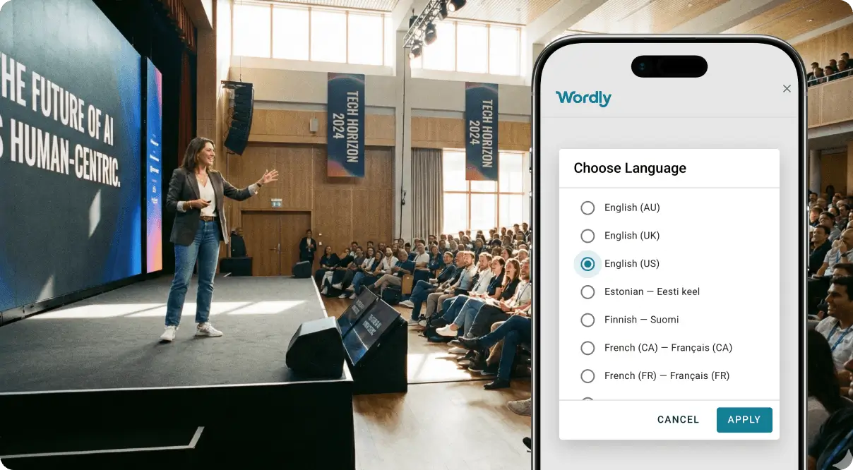 Wordly AI translation tools for multilingual meetings and events