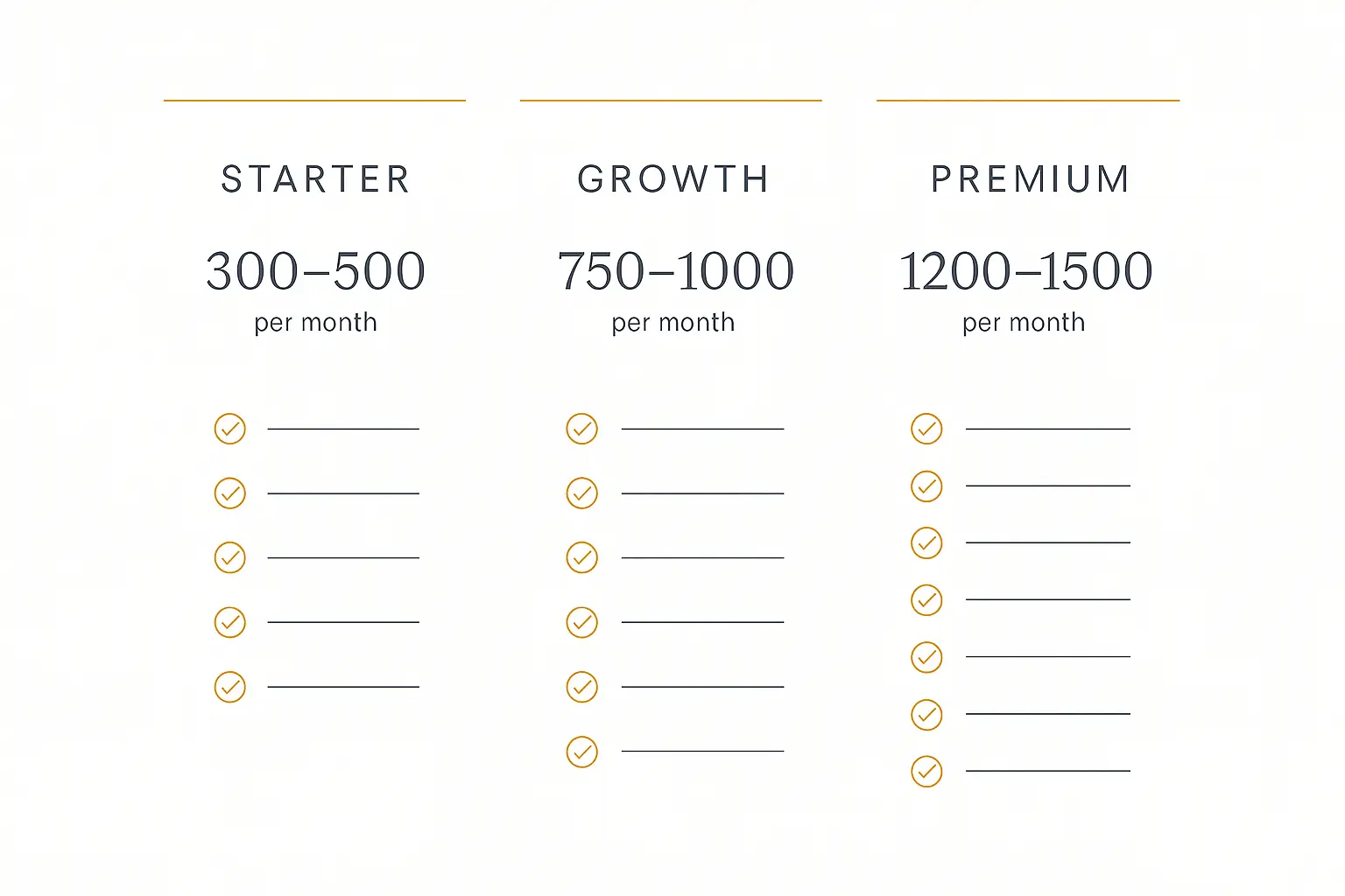 Infographic showing three AI agent pricing tiers for local businesses
