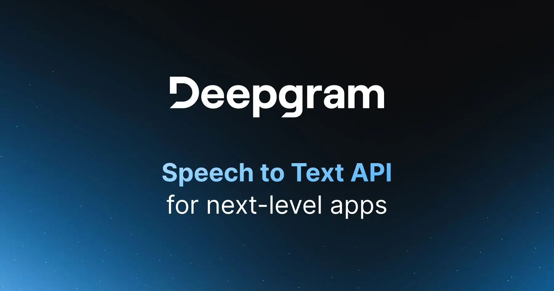 Deepgram official speech-to-text product visual