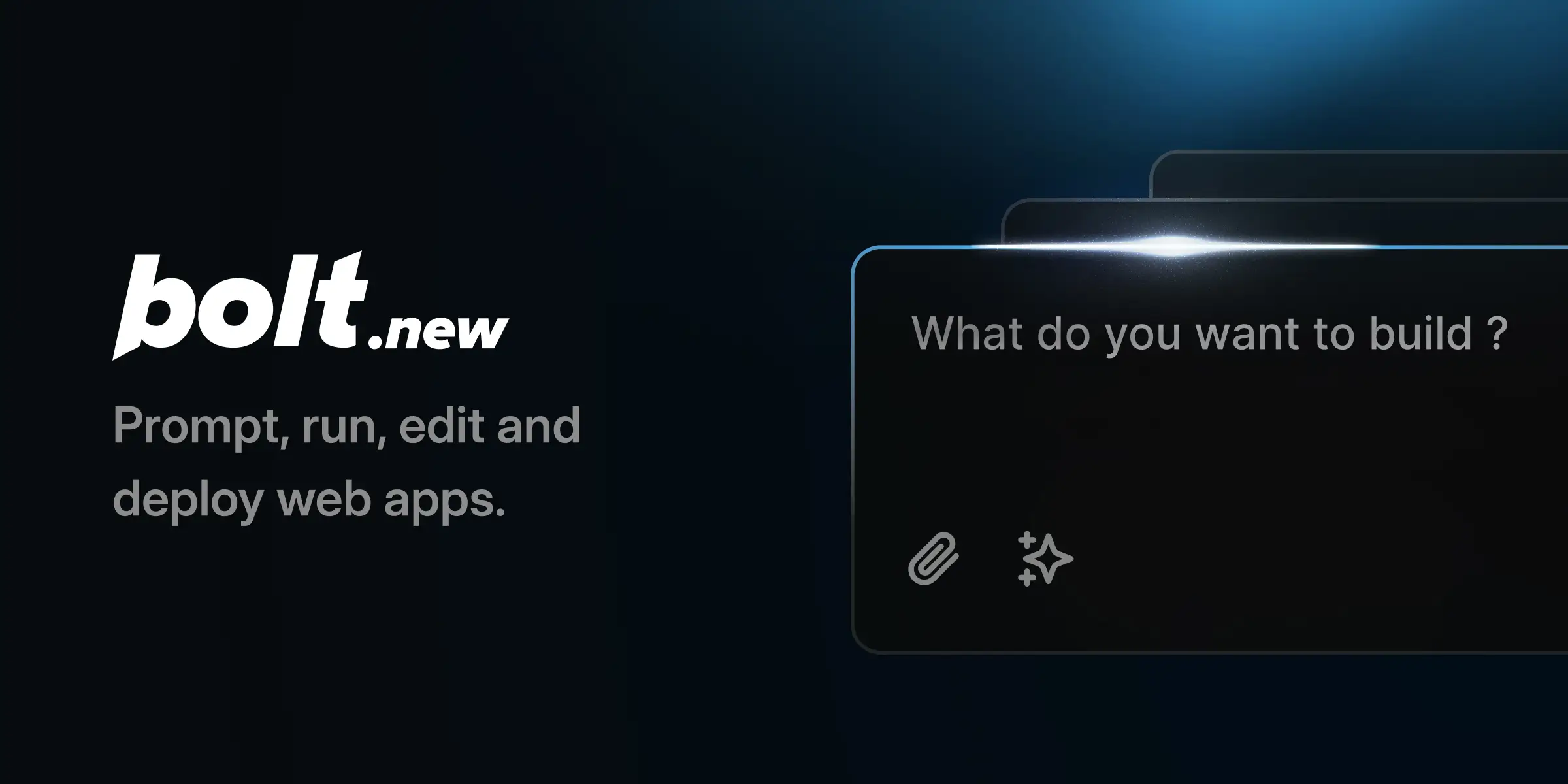 Bolt.new AI app builder showing in-browser code generation and preview