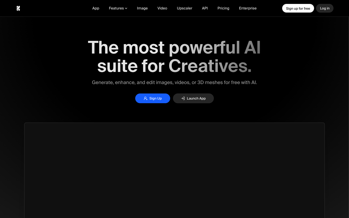 Krea AI demonstrating its real-time image generation as you draw and AI upscaling features