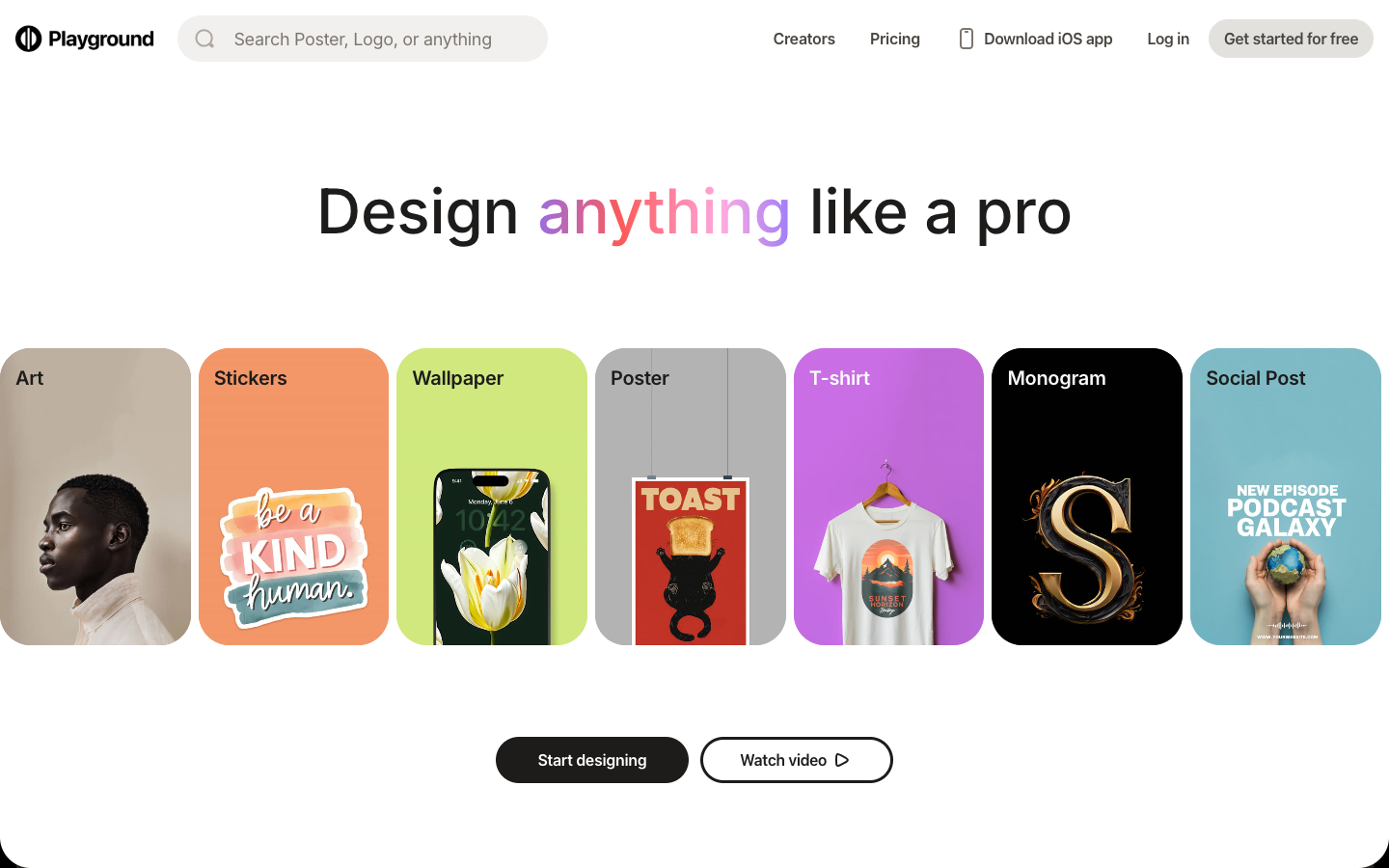 Playground AI interface showing its user-friendly mixed canvas and high free generation limits
