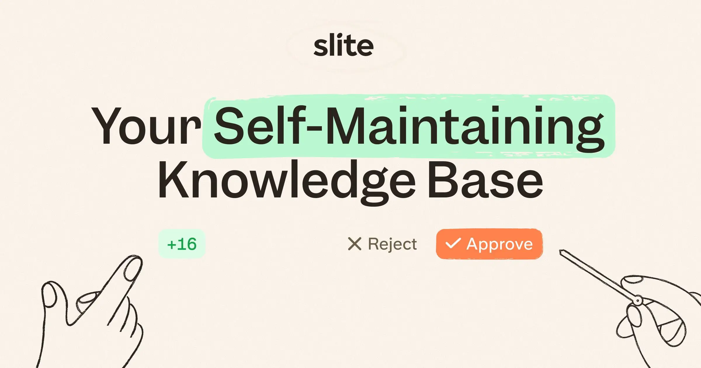 Slite AI knowledge base tool showing AI search, doc verification and knowledge management panel