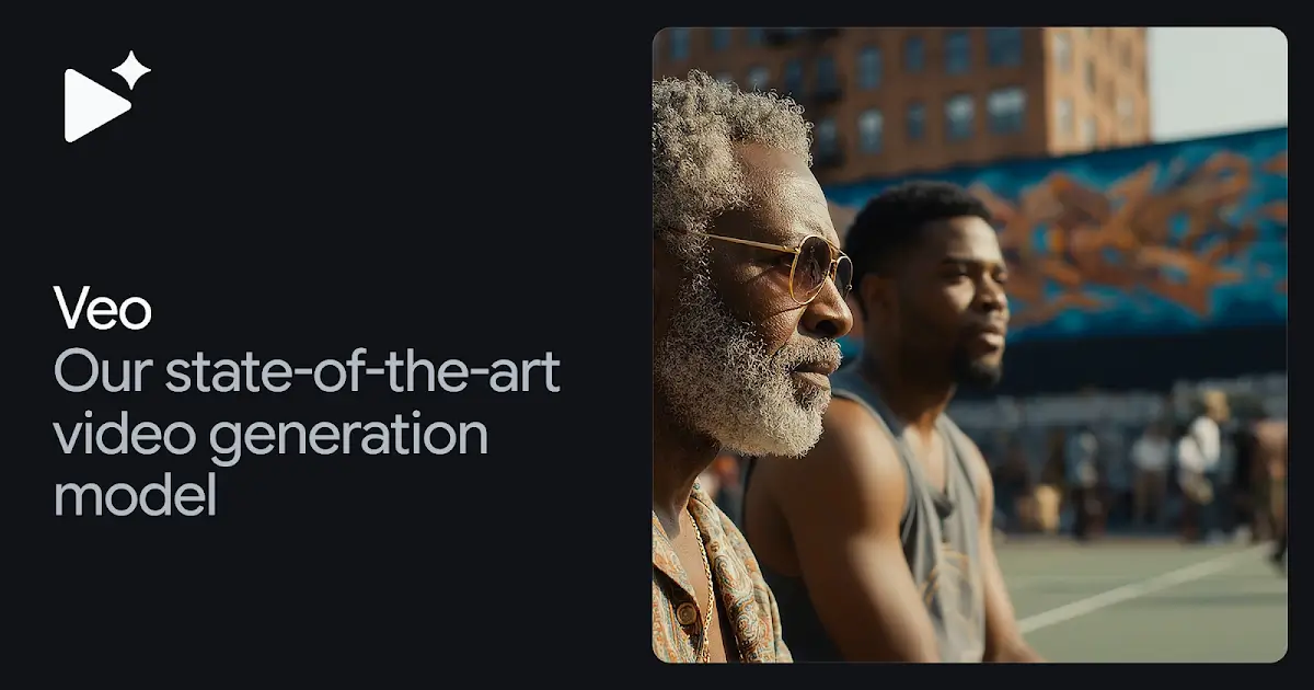 Google Veo 3.1 AI video generation homepage showing state-of-the-art video generation model