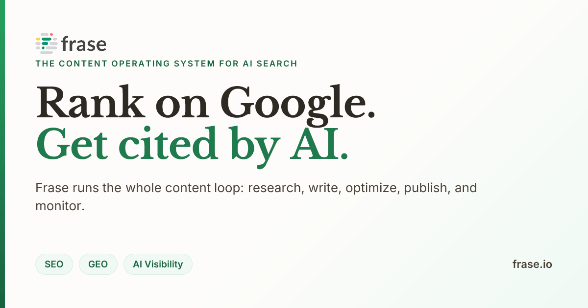 Frase AI writing tool building SERP-based content briefs and AI-assisted drafts