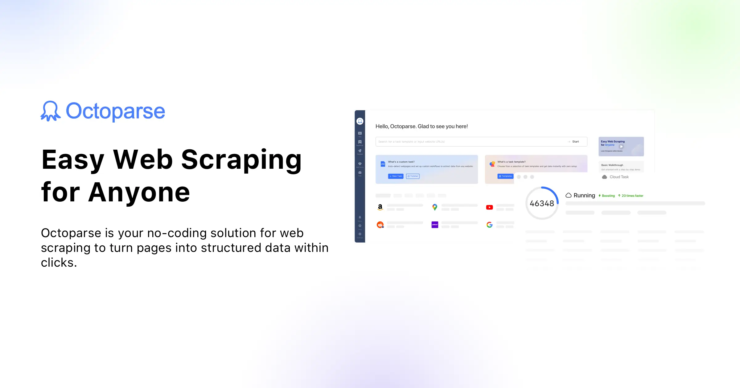 Octoparse no-code point and click web scraping software