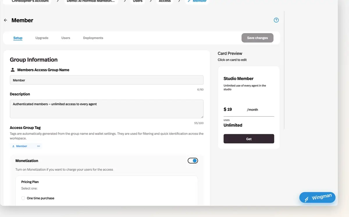 Trial periods for access groups