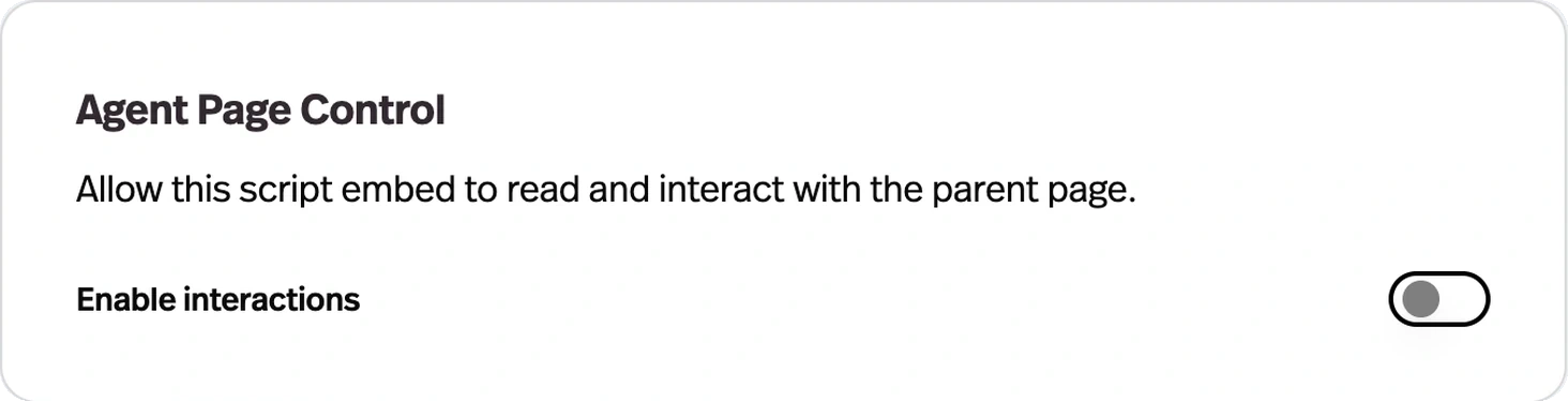Agent Page Control