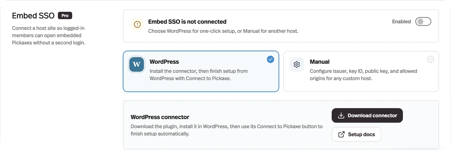 Authenticated embeds via SSO