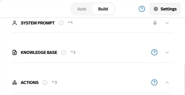 Jump between builder sections with keyboard shortcuts