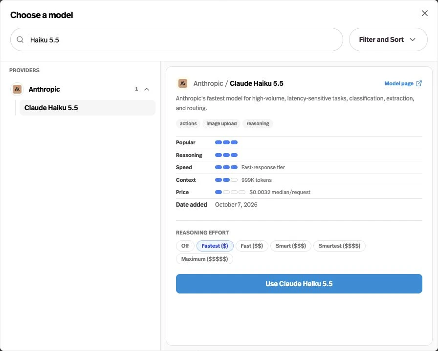 Claude Haiku 5.5 is now available