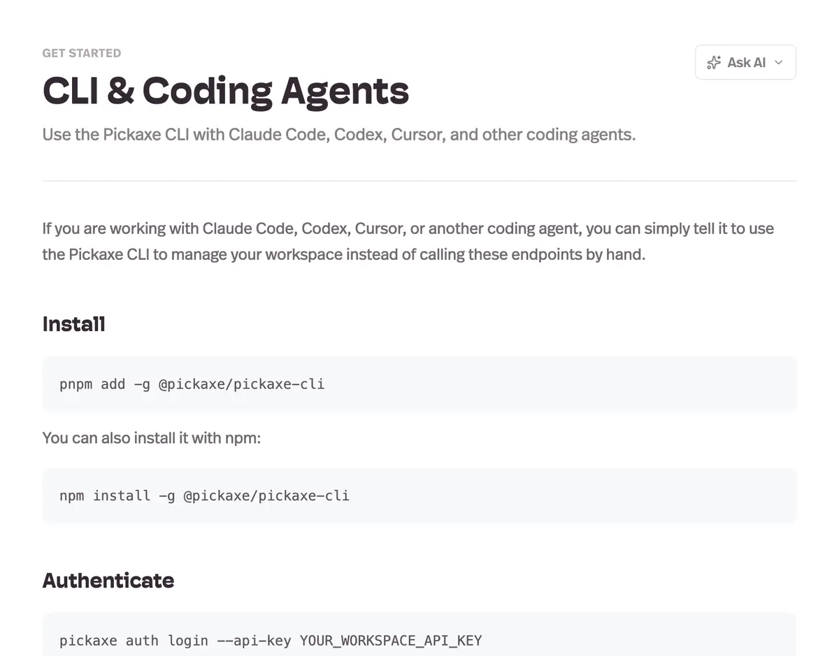 Actions and MCP commands in the CLI