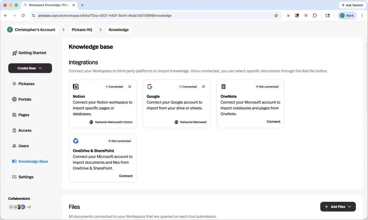 Notion and SharePoint knowledge integrations