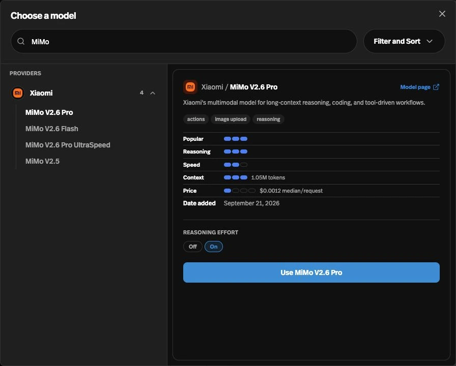 MiMo V2.6 Pro, Flash, and Pro UltraSpeed
