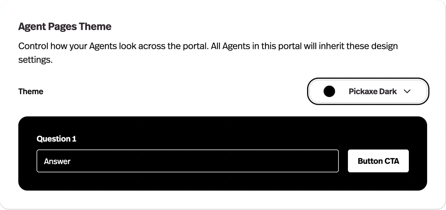 Dark theme and dynamic glass for portals