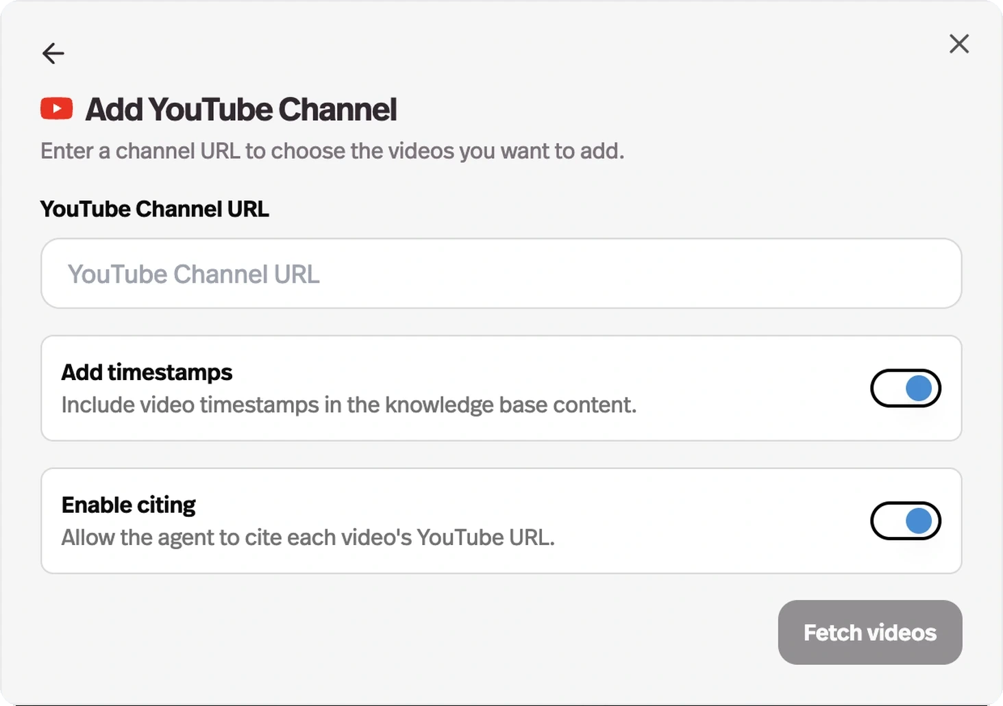 Enable citations when importing a YouTube collection