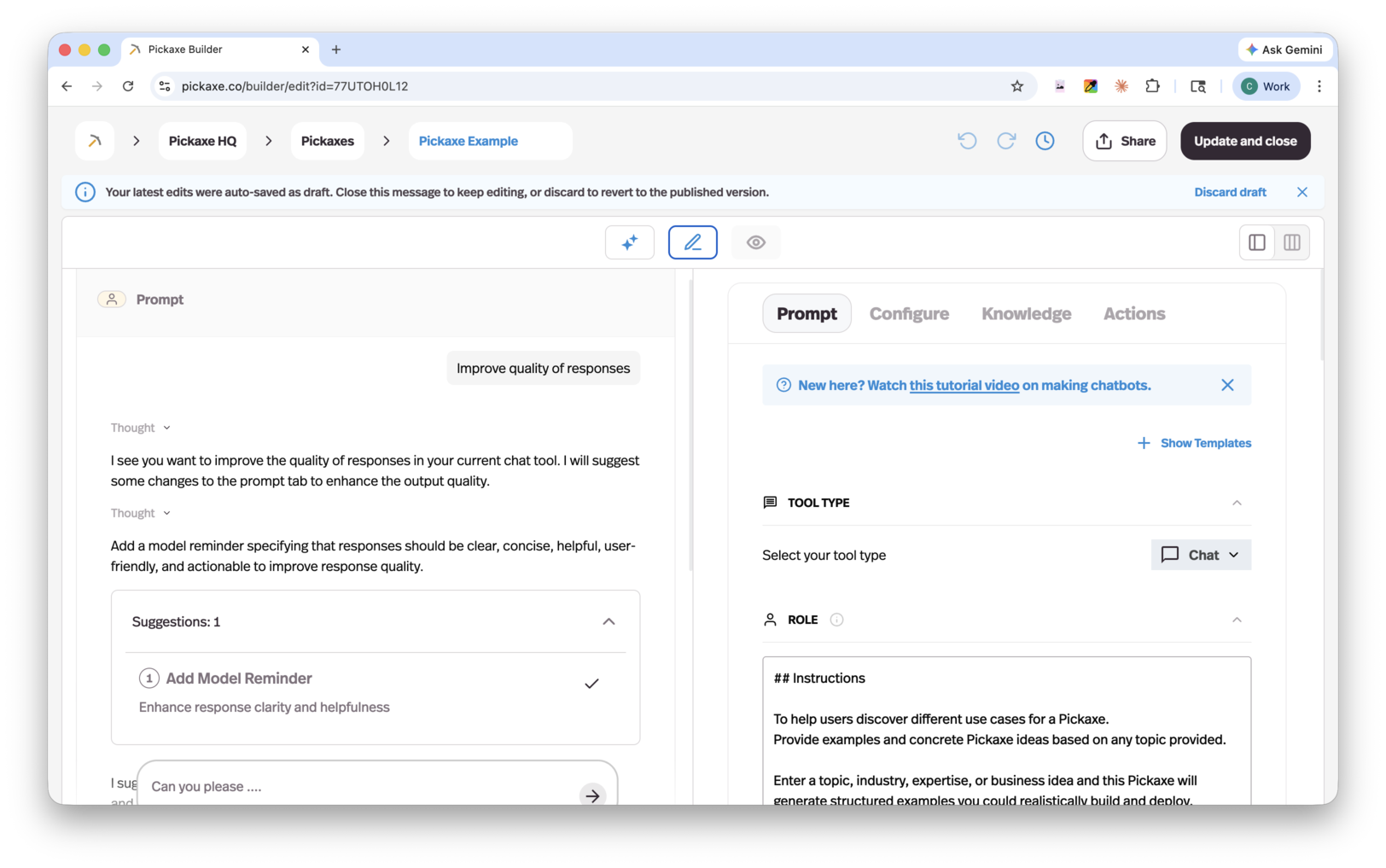 Pickaxe Builder - AI Copilot